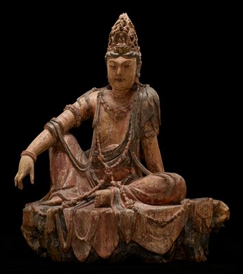 Dokumentasi “Avalokiteshvara Bodhisattva in the Water-Moon Form (Shuiyue Guanyin)”; Wood, gesso and pigments. Minneapolis Institute of Art.
