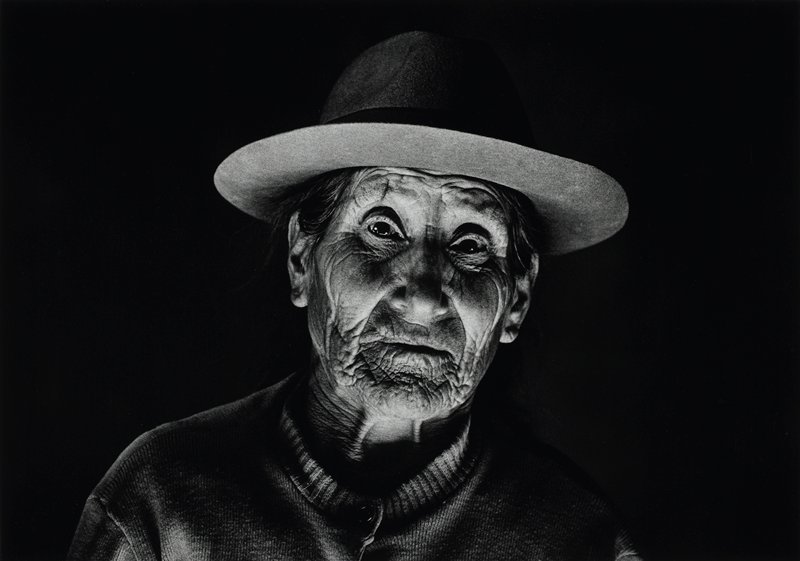 Bolivia Mineros, La Abuela [portrait of old woman], Jean-Claude Wicky, 1987