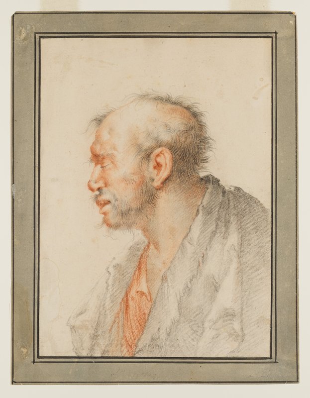 A Grosteque Male Head, Attributed to Camillo Procaccini, 16th-17th century