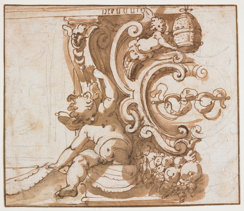 Putti with the Impresa of Pope Leo X Medici, Jacopo Zucchi, 1585–87