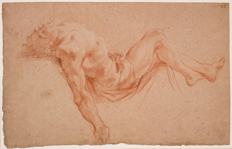The Dead Christ (recto); Studies of a Young Man, His Arm and Hands (verso), Antonio Balestra, c. 1721
