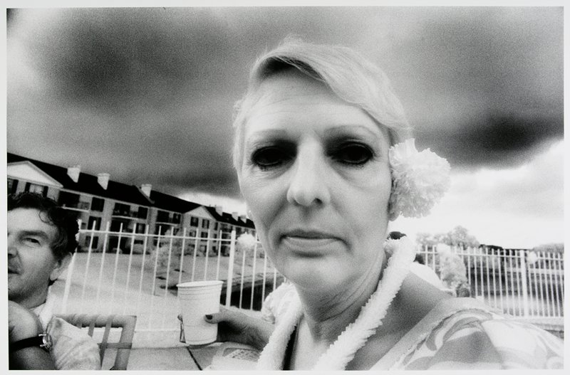 Lady and Flower, Rolling Meadows, Illinois, Joan Moss, 1981 (printed 1984)