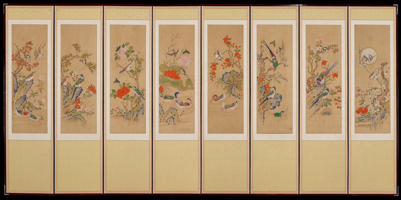 Paired Birds and Flowers, early 20th century