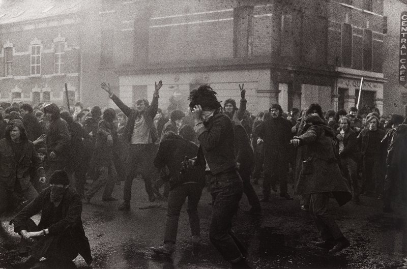 Bloody Sunday, One Minute Before First British Paratroop Regiment Fires, Killing Thirteen Civilians, Londonberry, Gilles Peress, 1972 (printed 1991)