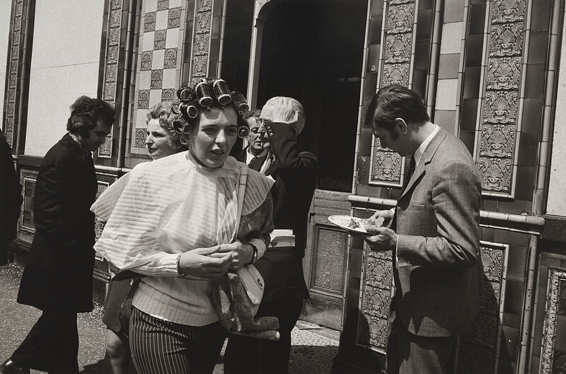 Outside the Crown Bar after a Bomb Scare, Great Victoria Street, Belfast, Gilles Peress, 1972 (printed 1991)