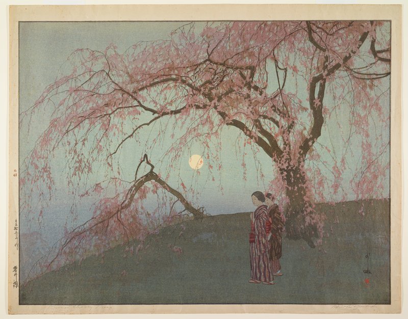 Kumoi Cherry Trees, Yoshida Hiroshi, 1926