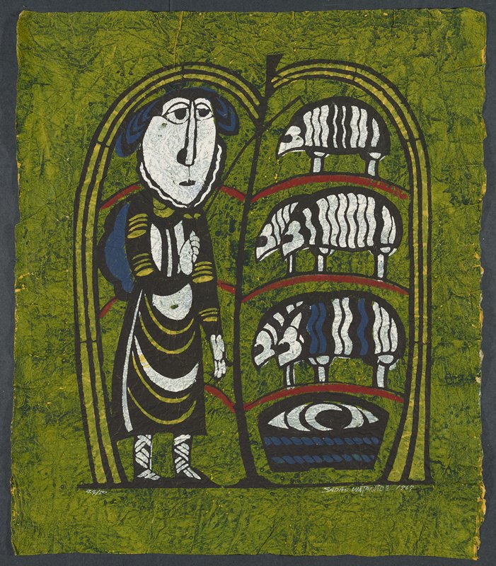 Jacob tending Laban's flocks, Watanabe Sadao, 1967