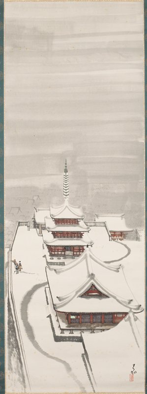 Kiyomizu Temple and Heian Shrine, Kyoto, Maeda Seison, c. 1916