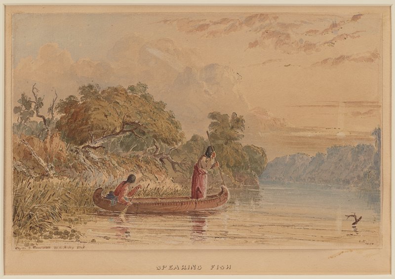 Spearing Fish, Seth Eastman, 1850