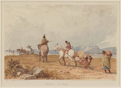 Dokumentasi “Indians Travelling”; Watercolor. Minneapolis Institute of Art.