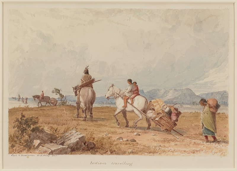 Indians Travelling, Seth Eastman, 1850