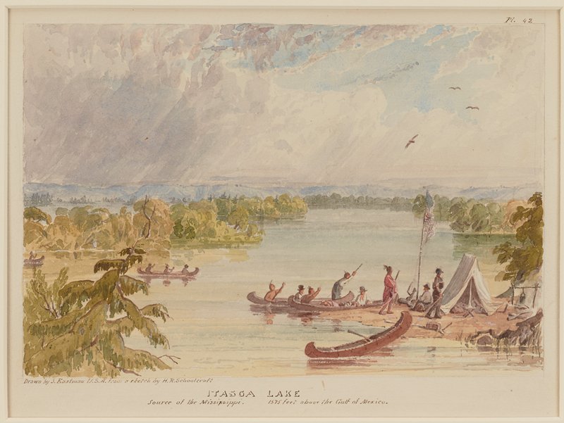 Itasca Lake, Source of the Mississippi, 1575 Feet above the Gulf of Mexico, Seth Eastman, 1849–55
