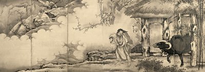 Xu You and Chao Fu [right of a pair of the Legends of Xu You, Chao Fu, and Bo Le], Soga Shōhaku, early 1760s