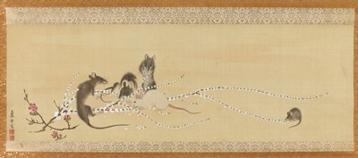 Mice on Rice-cake Flowers, Nagasawa Rosetsu, late 1790s