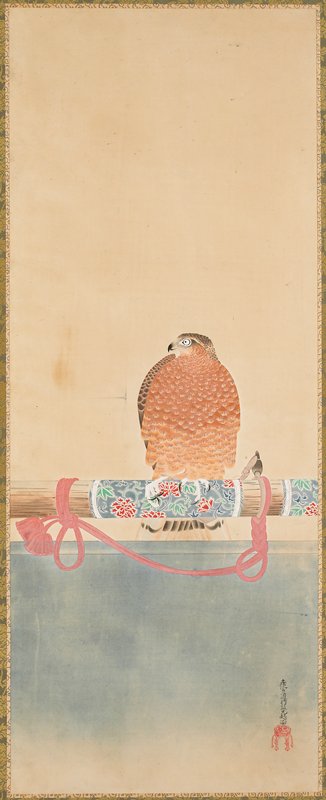 Hawk, signed Tosa Mitsuoki, 17th century