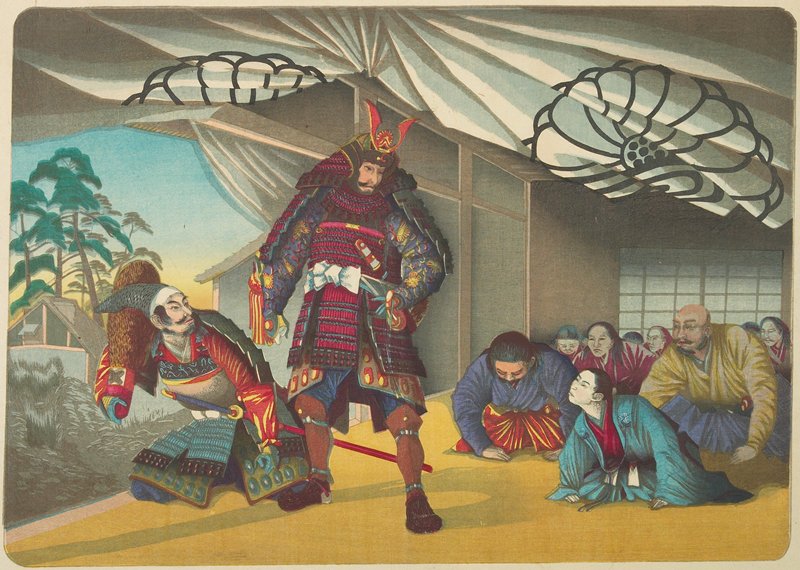 (Warrior Departing for a Battle), Kobayashi Kiyochika, c. 1880–99