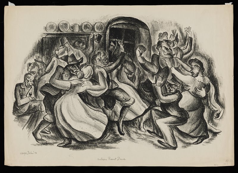 Austrian Peasant Dance, Adolf Dehn, 1922