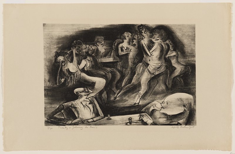 Franky and Johnny in Paris, Adolf Dehn, 1928