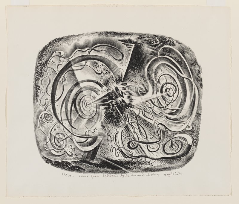 Time and Space Befuddled by the Immediate Now, Adolf Dehn, 1945