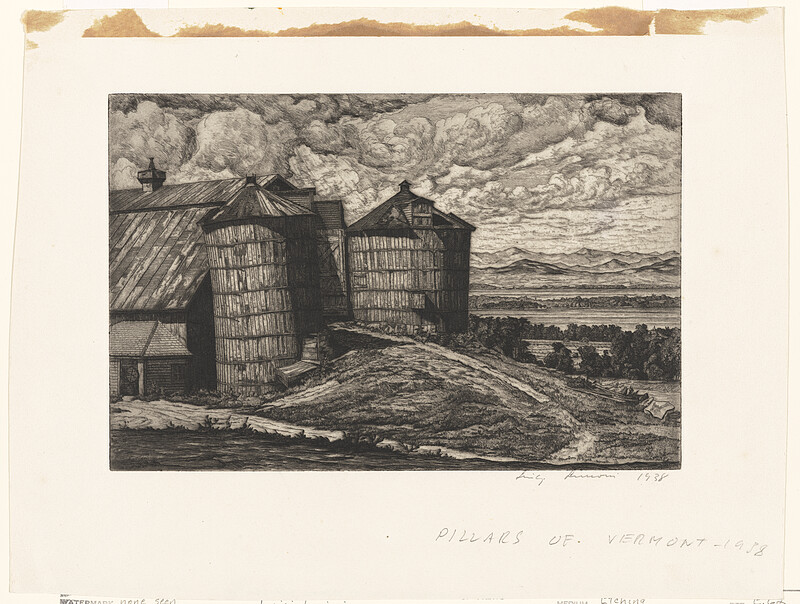 Pillars of Vermont, Luigi Lucioni, 1938