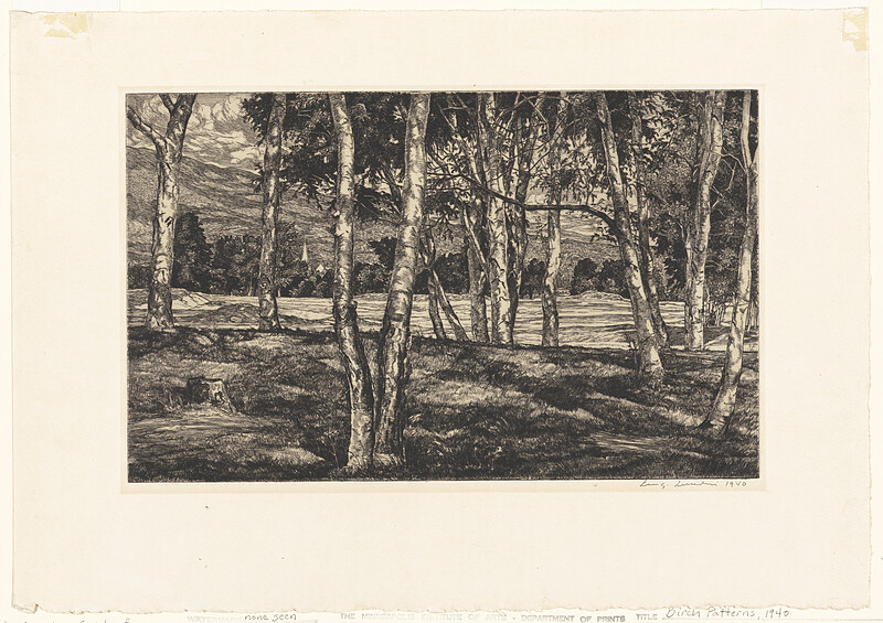 Birch Patterns, Luigi Lucioni, 1940