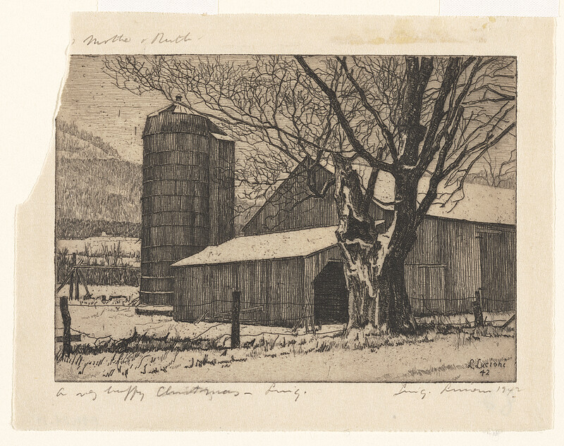 Farm in Winter, Luigi Lucioni, 1942