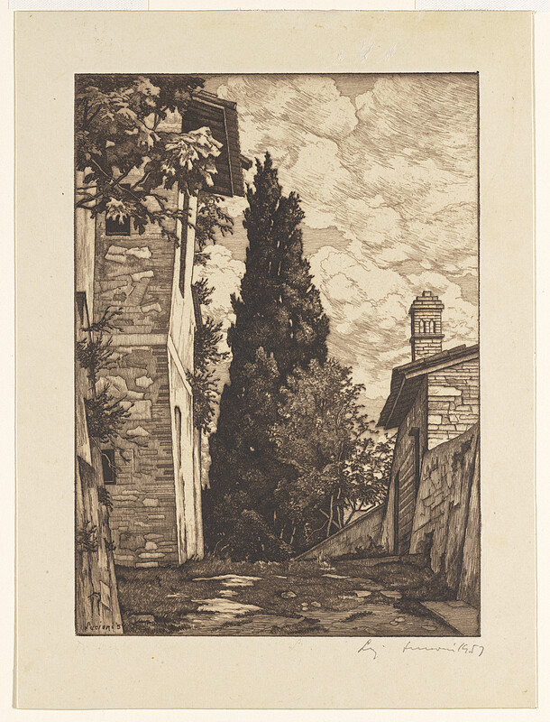 The Cypress Path, Luigi Lucioni, 1957