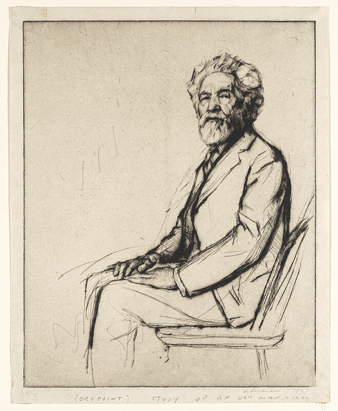 Study of an Old Man, Luigi Lucioni, 1927