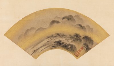 Fishing Village in Evening Glow, one of the Eight Views of Xiao-Xiang, Shikibu Terutada, 16th century