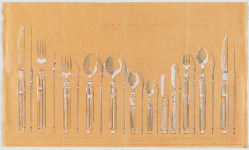 Design for Complete Flatware Service, Dorothy Carpenter Thorpe, c. 1937