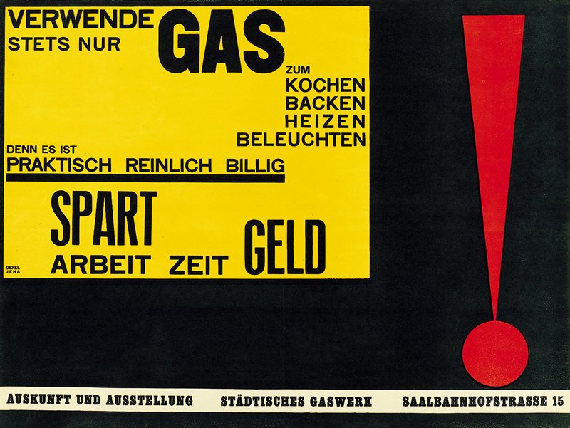Verwende stets nur Gas, Walter Dexel, 1924
