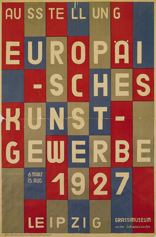 Ausstellung / Europäisches Kunstgewerbe, Herbert Bayer, 1927