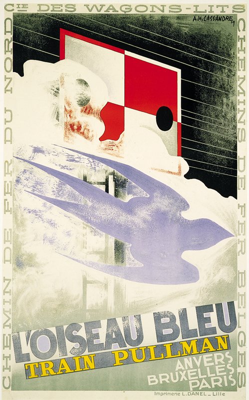 The Blue Bird, Adolphe Mouron Cassandre, 1929