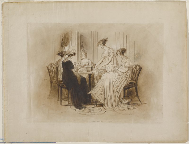 The Sewing Circle, Henry Moses, 1804