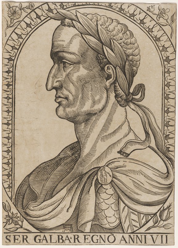 Emperor Galba, attributed to Andrea Andreani, 1572