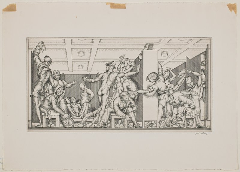 YMCA Locker Room, Paul Cadmus, 1934