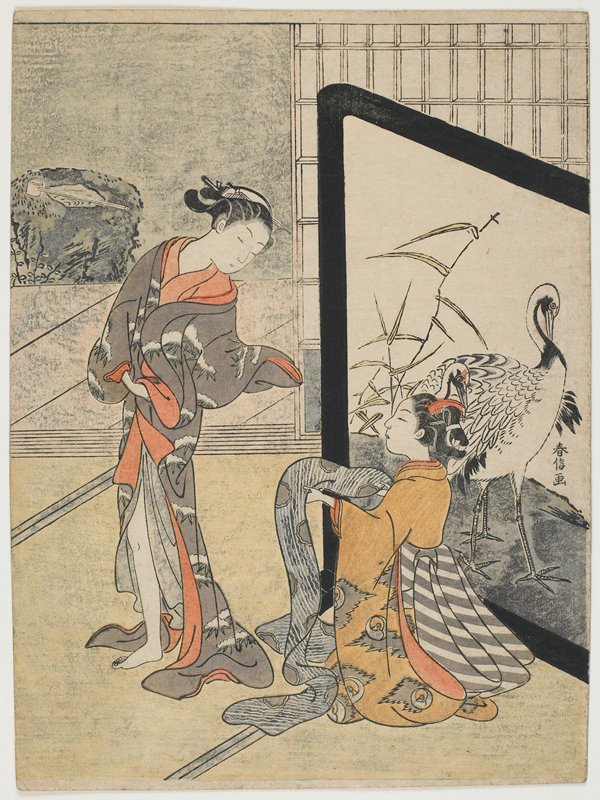 Getting Dressed, Suzuki Harunobu, 1765–69