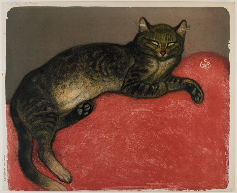 Winter: Cat on a Cushion, Théophile Alexandre Steinlen, 1909