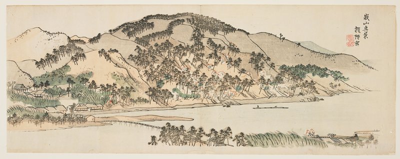 Actual View of Arashiyama Mountain, Matsukawa Ryūchin, c. 1840