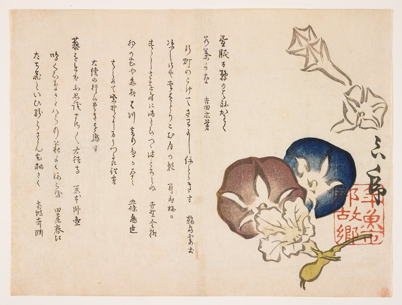 (Morning glories), Ōishi Matora, c. 1830