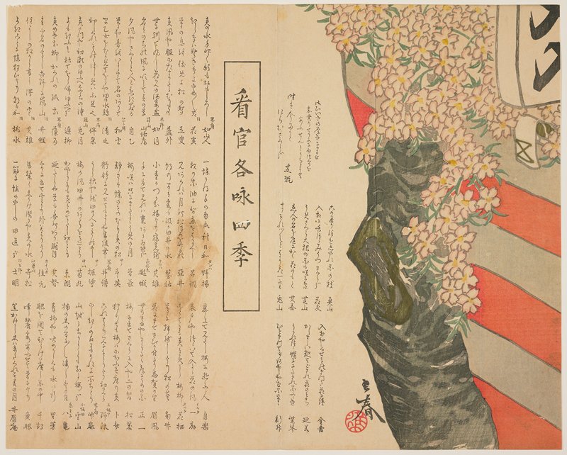 (Canopy for viewing cherry blossoms), Nakamura Nagaharu, c. 1820