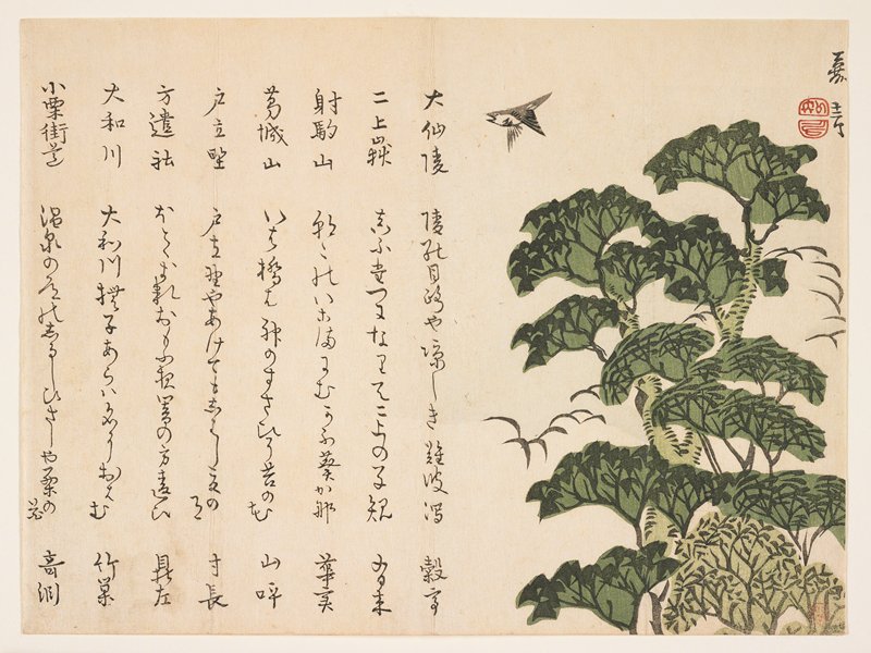 (Big tree and birds), Murata Yoshikoto, c. 1830–44