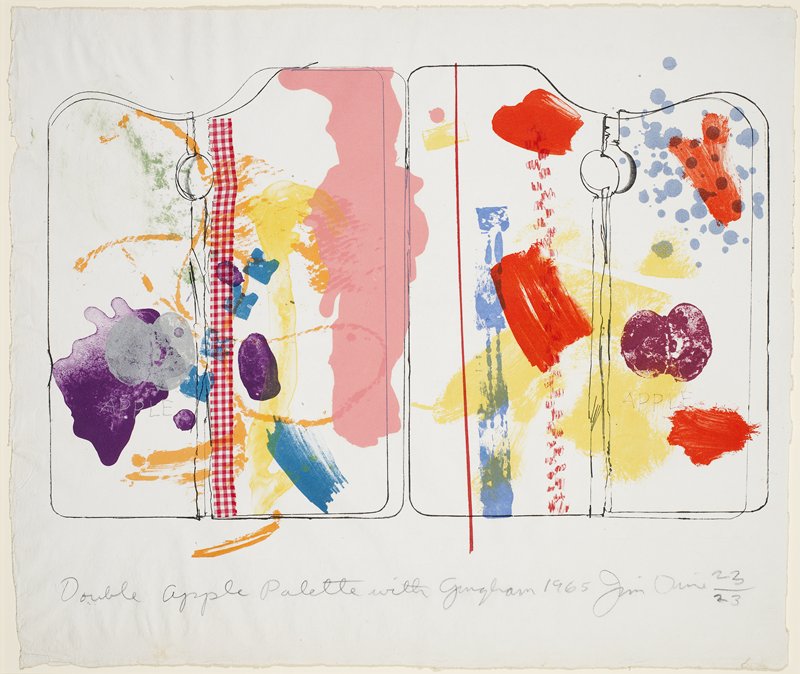 Double Apple Palette with Gingham, Jim Dine, 1965