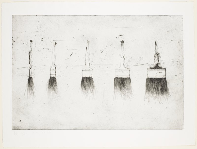Five Paintbrushes (first state), Jim Dine, 1972