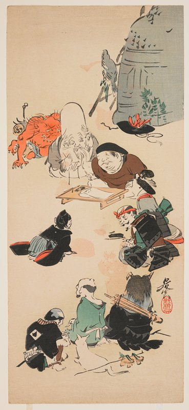 Gathering of Ōtsu-e Characters, Shibata Zeshin, 19th century