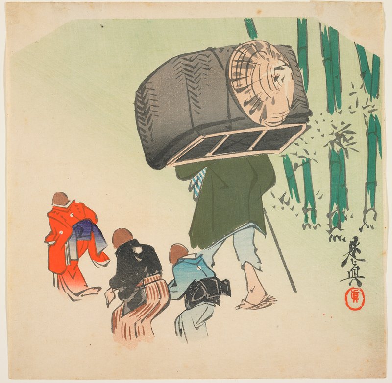 Scene from the Toungue-cut Sparrow, Shibata Zeshin, 19th century
