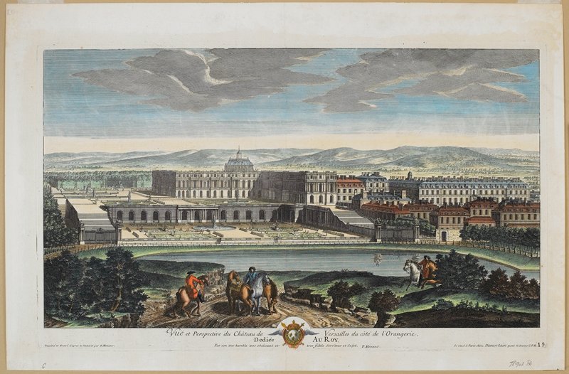 View of the Chateau of Versailles from the Orangery, Pierre Menant, 1716
