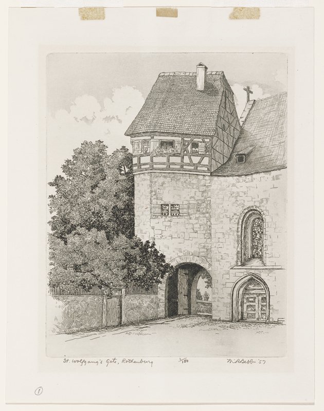 St. Wolfgang's Gate, Rothenberg, Maurice R. Bebb, 1957