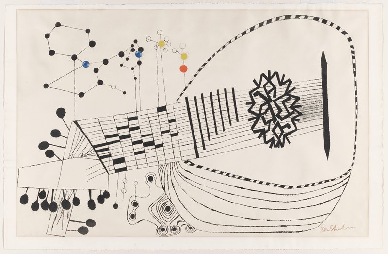 Lute and Molecule No.2, Ben Shahn, 1958