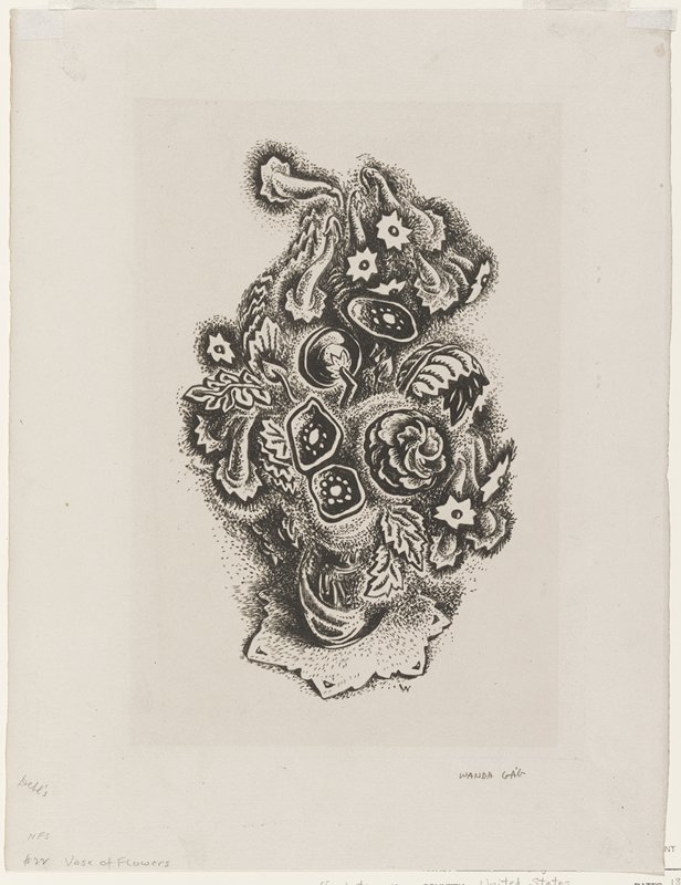 Vase of Flowers, Wanda Gág, 1926